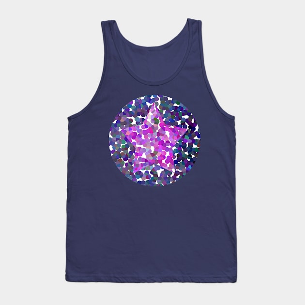 Purple Dotty Star Tank Top by ellenhenryart